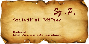 Szilvási Péter névjegykártya
